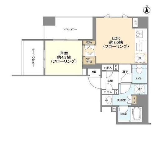 ブリリア中野 4階 間取り図