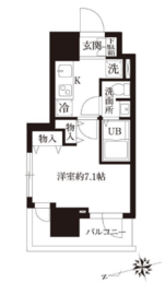 レジディア大森2 1501 間取り図