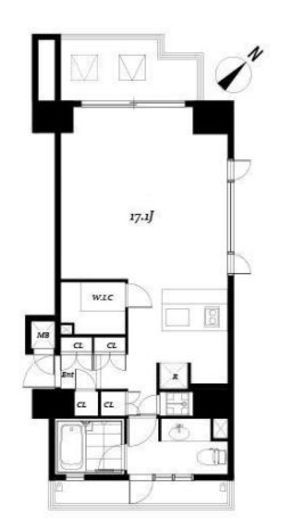 レジディア品川 704 間取り図