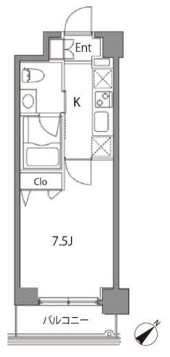 カスタリア中目黒 418 間取り図
