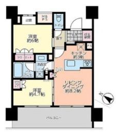 ライオンズアイル渋谷松濤 12階 間取り図