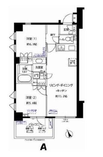 フォレシティ富ヶ谷 405 間取り図
