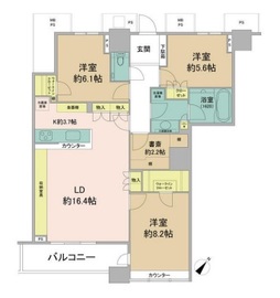 ザ・東京タワーズ シータワー 38階 間取り図