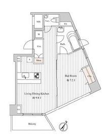 スペーシア麻布十番1 902 間取り図