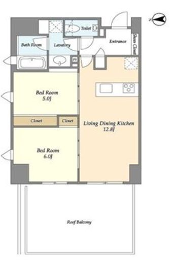 リバーレ麻布十番 301 間取り図