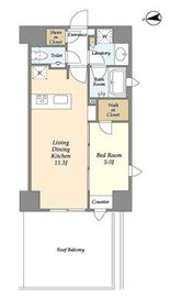 リバーレ麻布十番 302 間取り図