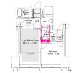 ラ・トゥール新宿グランド 3705 間取り図