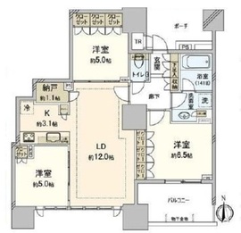 ドゥ・トゥール 8階 間取り図