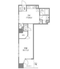 ルクレ新川レジデンス 1305 間取り図