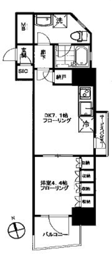 リビオ神楽坂 2階 間取り図
