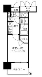 フォンテーヌ芝浦 1206 間取り図