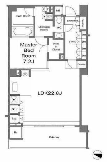 パークマンション南麻布 4階 間取り図