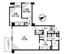 カトルズ代官山 5階 間取り図