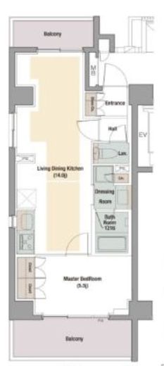 ラグゼナ勝どき 403 間取り図