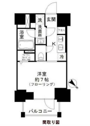 ピアース赤坂 7階 間取り図