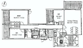 アトリアム二番町 301 間取り図