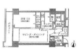 シティコート目黒 2-702 間取り図