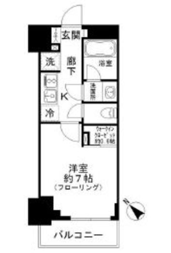 ピアース赤坂 7階 間取り図