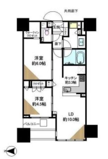 シティタワー銀座東 19階 間取り図