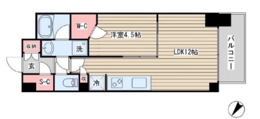 ラ・フォルム目黒原町 9階 間取り図
