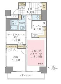 ブリリアイスト東雲キャナルコート 1103 間取り図