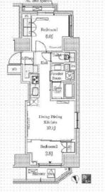 パークアクシス虎ノ門 1203 間取り図