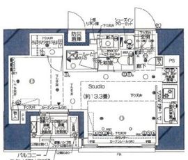 ピアース銀座8丁目 3階 間取り図