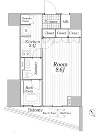 コートヒルズ広尾南 8階 間取り図