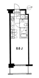 フレンシア麻布十番ノース 705 間取り図