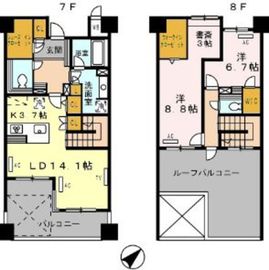 ロイヤルパークス豊洲 713 間取り図