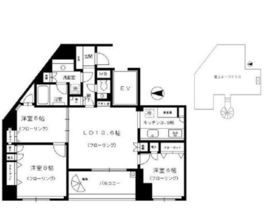 グローリオ御苑内藤町 9階 間取り図