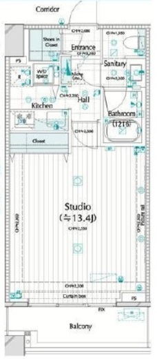 コンシェリア西新宿タワーズウエスト 5階 間取り図