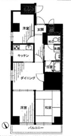 ライオンズマンション麻布十番 5階 間取り図