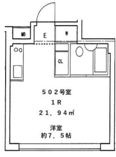 ベルファース芝パルク 502 間取り図