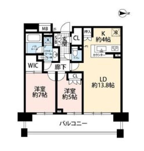 グランドヒルズ三軒茶屋ヒルトップガーデン 4階 間取り図