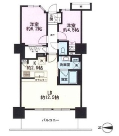 プライムパークス品川シーサイド ザ・タワー 20階 間取り図