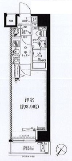 スパシエ日本橋エセンザ 3階 間取り図