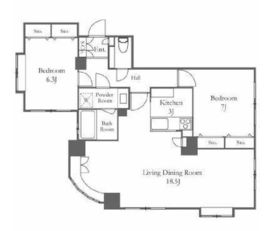 ライオンズマンション広尾南 7階 間取り図