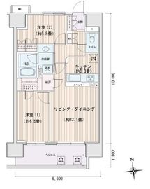 エスティメゾン豊洲レジデンス B1413 間取り図