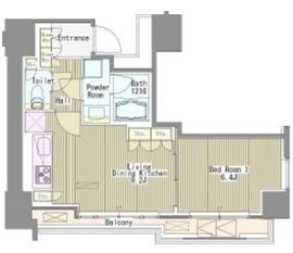 ホワイトタワー浜松町 1001 間取り図