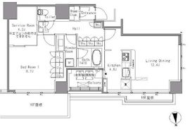 ホワイトタワー浜松町 1801 間取り図