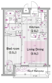 ガーラ・ヴィスタ武蔵小山 4階 間取り図