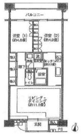 シティコート目黒 3-408 間取り図