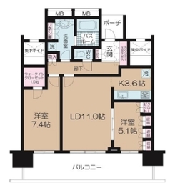 ヴィークコート小石川後楽園 2階 間取り図