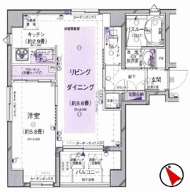 グリーンパーク日本橋人形町通り 3階 間取り図