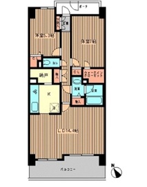 三田シティハウス 14階 間取り図