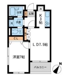 ローレルフラット 201 間取り図