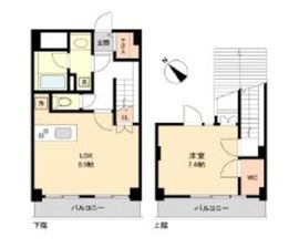 ルクレ初台 403 間取り図