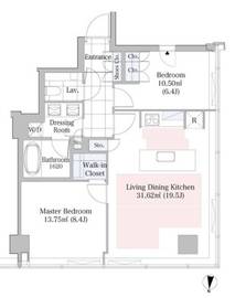 プラティーヌ西新宿 2001 間取り図