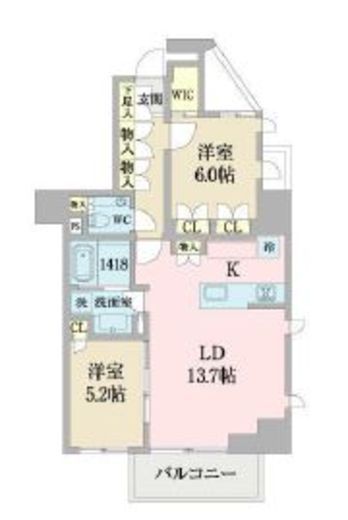 プレミスト代々木公園パークフロント 6階 間取り図